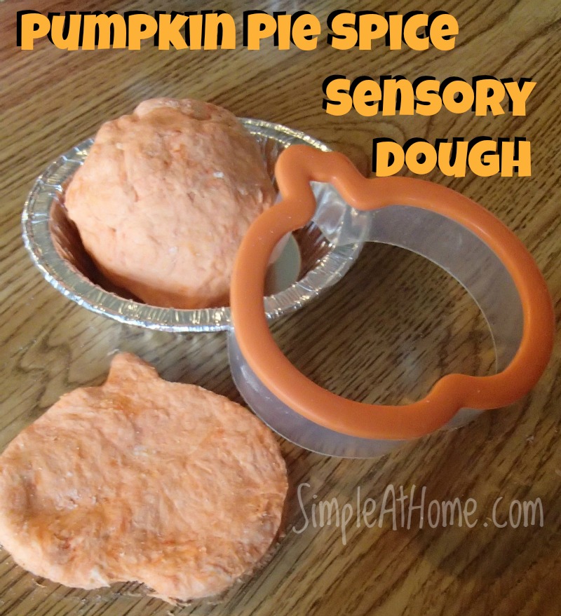 Pumpkin Pie Spice Sensory Dough - DIY sensory materials