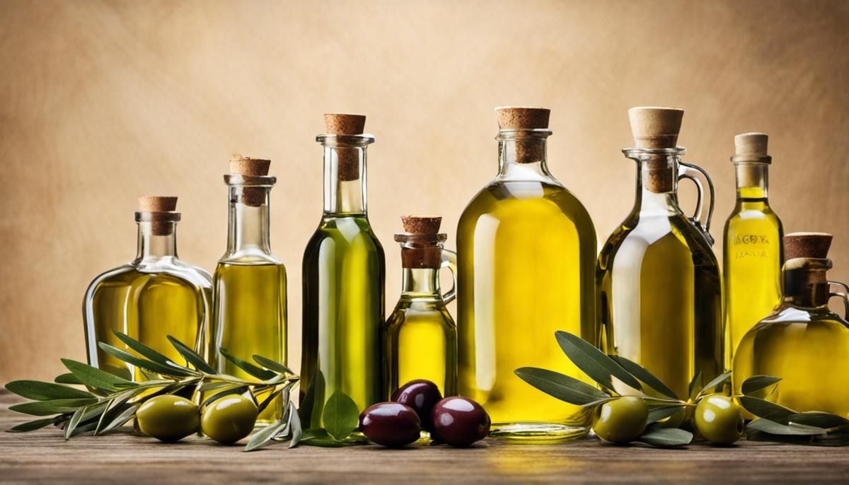 Image of various types of oil bottles, representing understanding olive oil substitutes